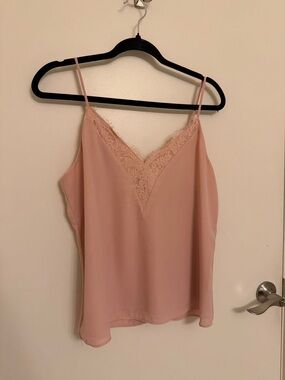 Melrose and Market Dusty Pink Lace-Trim Satin Camisole